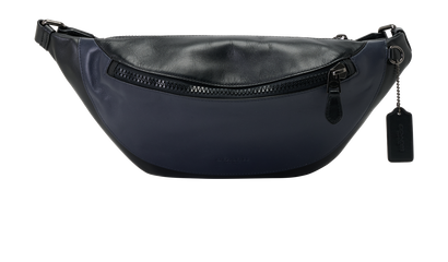 Warren Belt Bag, &pound;110, Handbags, Black/Navy, Leather, Front view